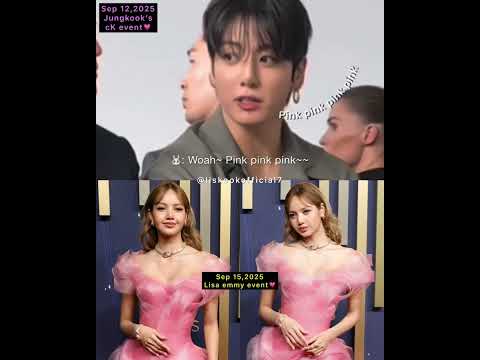 that JK immediately said "pink” that Lisa is wearing a pink🤣💗 #liskook#lizkook#liskookisreal