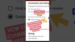 Download lagu HOW TO ENABLE COMMENTS ON YOUTUBE TURN ON COMMENTS ON YOUTUBE SWITCH ON COMMENTS DISABLE TURN OFF mp3