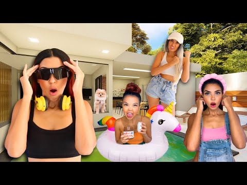 RICO VS POBRE NA PISCINA DORIANA FOI NA CASA DA BRUNA , RAISSA , MIAH  TROLAGEM DEU ERRADA