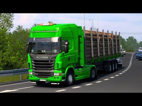 ETS.2 SCANIA R480 Loaded _Logs(22t)_ From a City Rijeka To Maribor