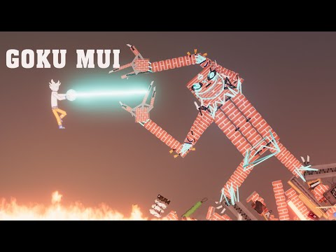 GOKU MUI ( DRAGONBALL ) vs Brick Golem - People Playground 1.22