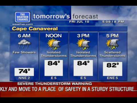 XL Emulator - Severe Thunderstorm Warning 7-10-09 Cape Canaveral, FL