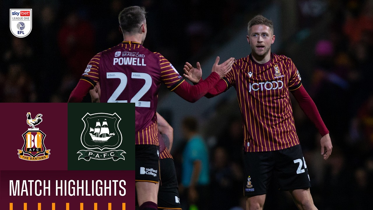Bradford City vs Plymouth Argyle Highlights