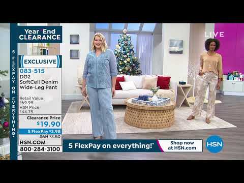 DG2 by Diane Gilman  SoftCell Denim WideLeg Pant  Fashion