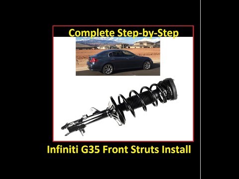 How to install front struts/shocks: 03-06 Infiniti G35 skyline