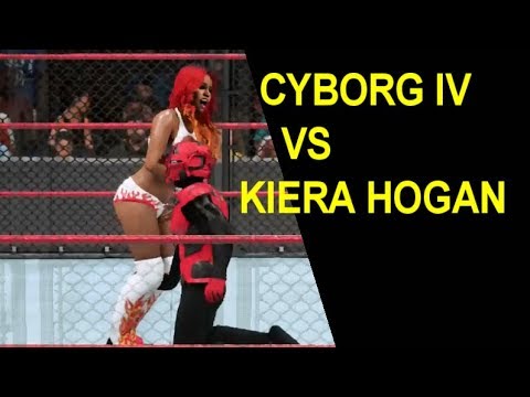 WWE 2K18 Cyborg IV vs Kiera Hogan - Mixed Knockout Steel Match