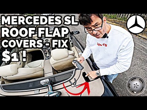 Mercedes SL Rear Hinge Roof Flap Covers Repair Fix ! - $1