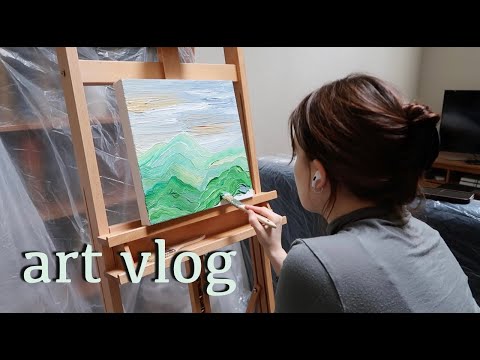 Build an Easel and Paint With Me | Art Vlog 🎨