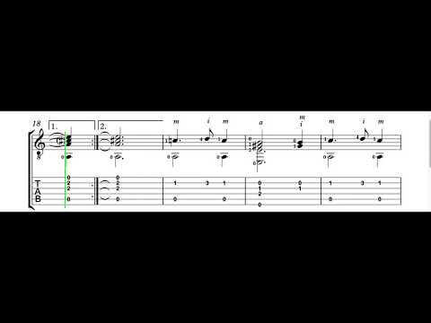 ANON - Spagnoletta (Solo Guitar Tab PDF)