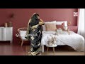 Model Saree Wear Video Black Satin Saree