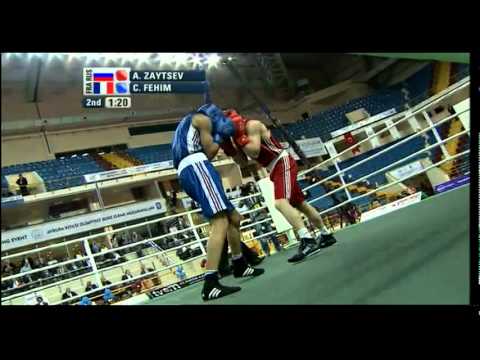 Light Welter (64kg) SF - Zaytsev (RUS) vs Fehim (FRA) - 2012 European Olympic Qualifying Event