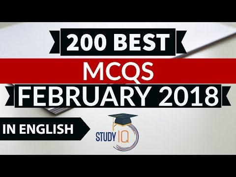 200 Best current affairs MCQ from February 2018 in English - IBPS PO/SSC CGL/UPSC/PCS/KVS/IAS 2018