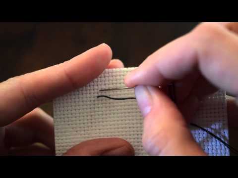 Cross Stitch Basics - Threading your needle and starting to sew - 3 ways