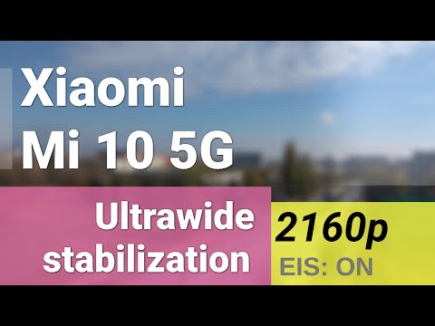Xiaomi Mi 10 5G 4K 2160p 30fps ultrawide stabilization video sample
