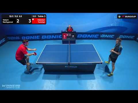 19:40 Vadym Nechyporuk - Valentyn Yunchyk 29.09.2023 TT Euro.Cup  Ukraine Star. TABLE 3