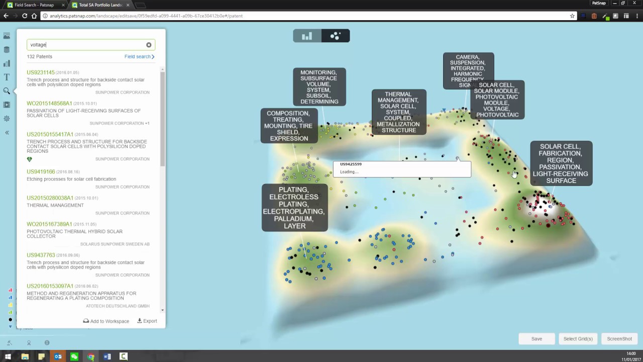 3D Patent Landscaping with PatSnap