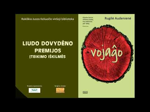 Liudo Dovydėno premijos įteikimas rašytojai Rugilei Audenienei. Publikuota 2022 04 14.