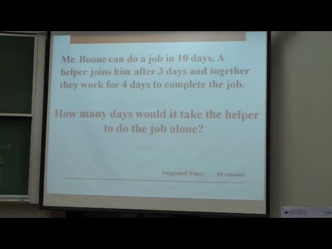 Master the Mathematics, Section of GMAT Workshop #MeritMatters