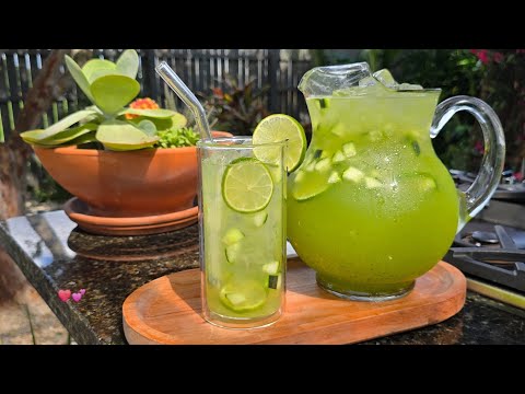 How to Make Agua de Pepino con Limon / Cucumber Lime agua Fresca ❤️