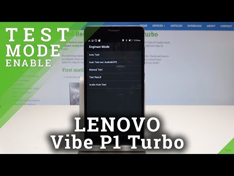 How to Boot into Service Menu in Lenovo Vibe P1 Turbo - Engineer Mode