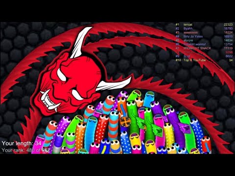Slither.io A.I. Epic Skin Slitherio Best Gameplay - Diablo Skin - Slither.io Vip - World Record