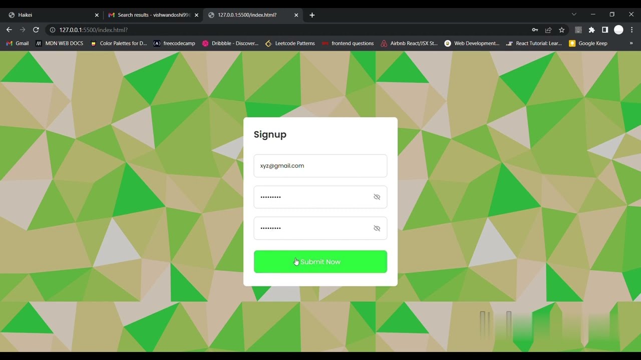 LOGIN AUTHENTICATION | TASK 1 | SYNC INTERN'S | HTML,CSS & JAVASCRIPT