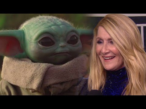 Laura Dern Keeps Being Followed by Baby Yoda (Exclusive)