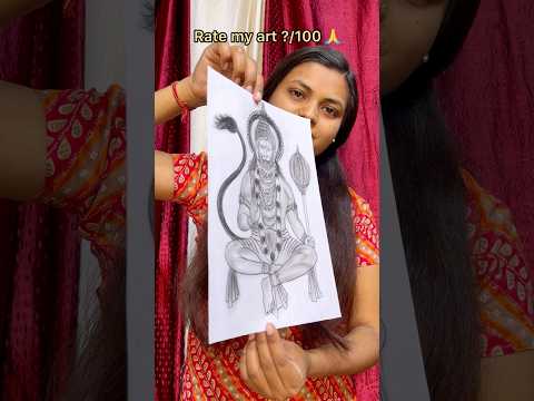 bajrangbali - rate this art ?/100 🙏 #hanuman #bajrangbali #trending #shortsfeed #shorts