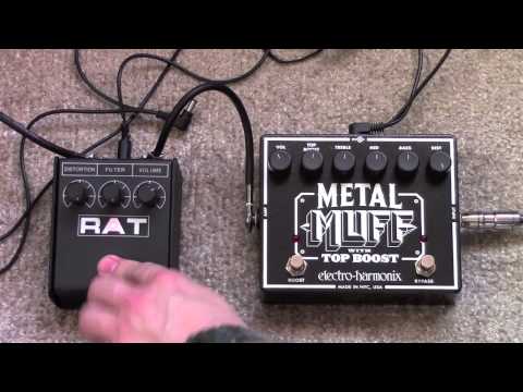 Electro Harmonix Metal Muff Vs Proco Rat Distortion Pedal Shootout