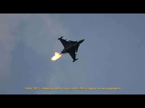 SIAF 2023 - Hungarian Air Force JAS-39C Gripen, pilot Capt. David Szentendrei