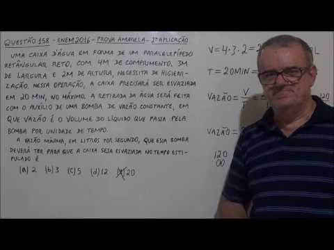 QUESTÃO 158 ENEM 2016 2ª APLICAÇÃO Razão e volume