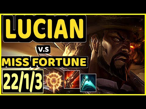 KRAMER (LUCIAN) vs MISS FORTUNE - 22/1/3 KDA BOTTOM ADC GAMEPLAY - KR Ranked Grandmaster