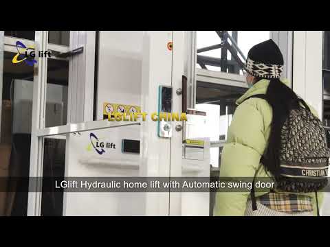 LGlift Hydraulic home lift with Automatic swing door