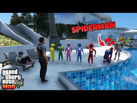 IRONMAN DAN MINI RANGER PULANG KE MARKAS - GTA 5 MOD IRONMAN