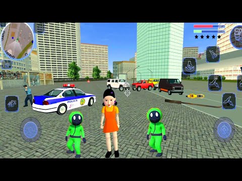 Flying Squid Doll Rope Hero Gangstar Crime e#1 - Squid Game - Android Gameplay