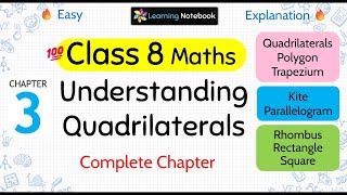 Class 8 Understanding Quadrilaterals | Class 8 maths chapter 3 understanding quadrilaterals