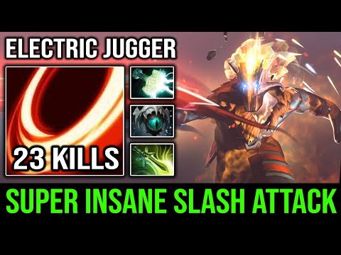 Super Saiyan [Juggernaut] Insane Slash Lord with Electric Attack Speed Mjollnir Dota 2