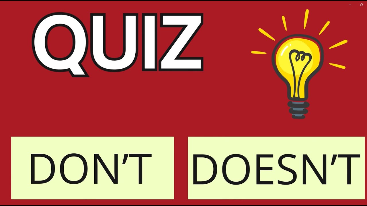 Don't vs Doesn't Quiz | 50 Questions | Present Simple Grammar Practice