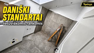 DANIŠKI STANDARTAI – lietuviškomis rankomis | Kaip įrengiama vonia Danijoje?