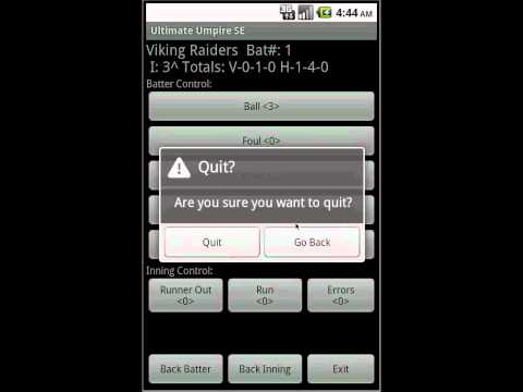 Ultimate Umpire Game Scorecard Video
