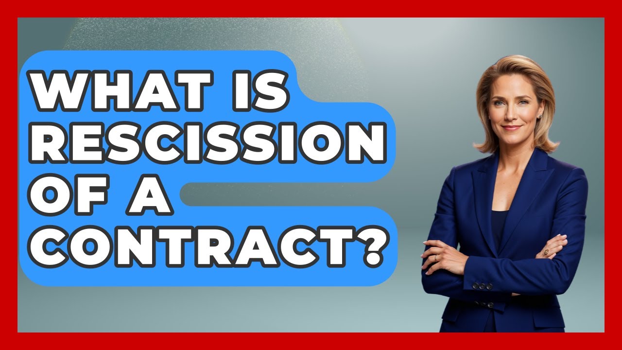 What Is Rescission Of A Contract? - Learn As An Adult
