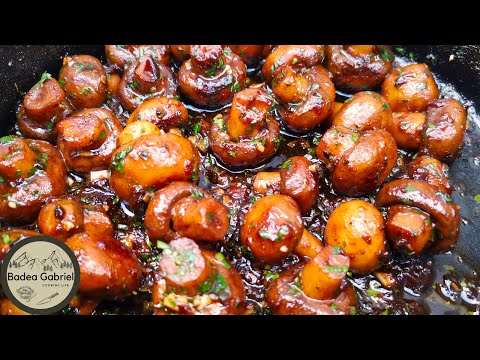 Garlic mushrooms recipe | simple, fast and tasty. #mushrooms