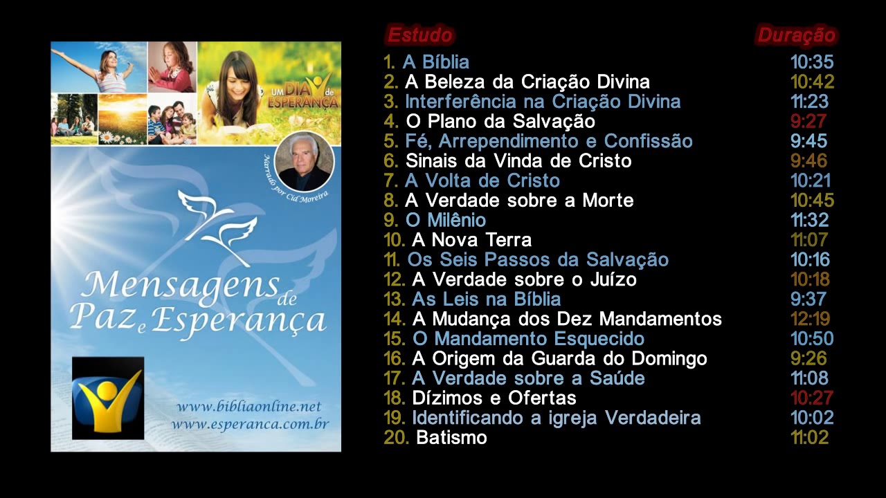 20 Estudos Bíblicos -Ensinos - A Bíblia Narrada por Cid Moreira 2020 @PrRodrigoMorais
