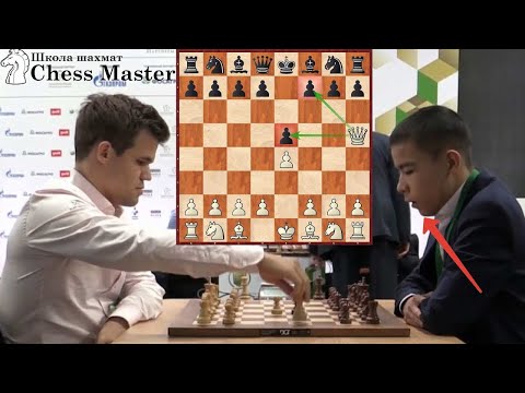 Magnus Carlsen VS Vokhidov Shamsiddin 16-year-old Master | Round 2 | World Rapid Chess 2018