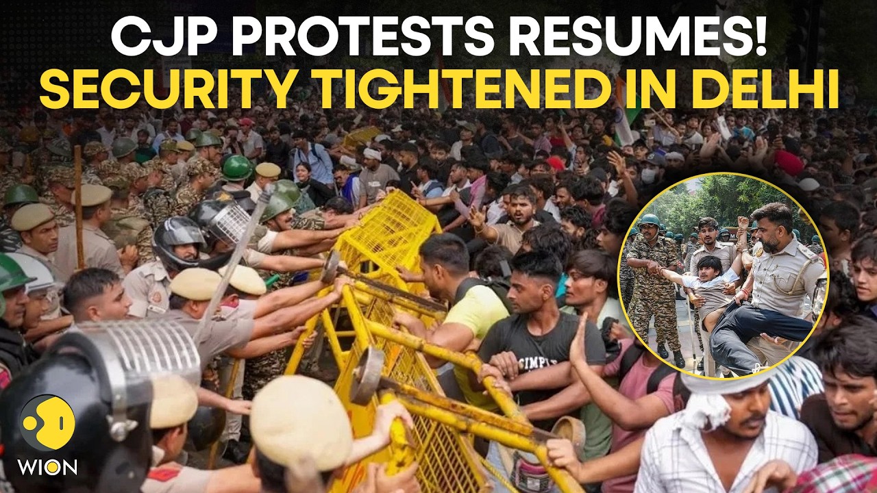 CJP Protests LIVE: Delhi Tightens Security as Stir Against CEC Gyanesh Kumar Resumes | WION