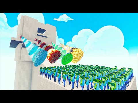 100x MINECRAFT ZOMBIE + 1x GIANT vs 4x EVERY GODS - Totally Accurate Battle Simulator TABS