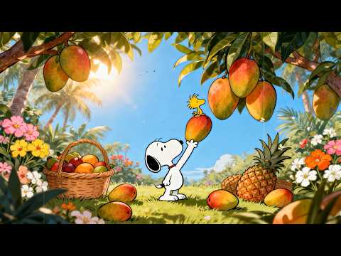 Snoopy’s Sunny Mango Picnic 🌴🥭 Relaxing Lofi Beats for Summer Chill