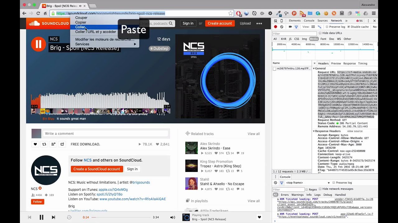 Download from Soundcloud (Google Chrome)