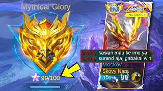 Download lagu GLOBAL MOSKOV -1 STAR MENUJU IMMORTAL! NABRAK PENJOKI SKILL DEWA?! HARD GAME BIKIN JANTUNGAN  ~ MLBB mp3