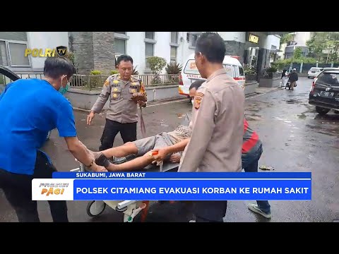 POLSEK CITAMIANG SUKABUMI EVAKUASI PENGEMUDI PINGSAN